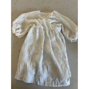 ZARA Junior Girl White  Puff Sleeve Formal Dress Size 7